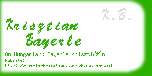 krisztian bayerle business card